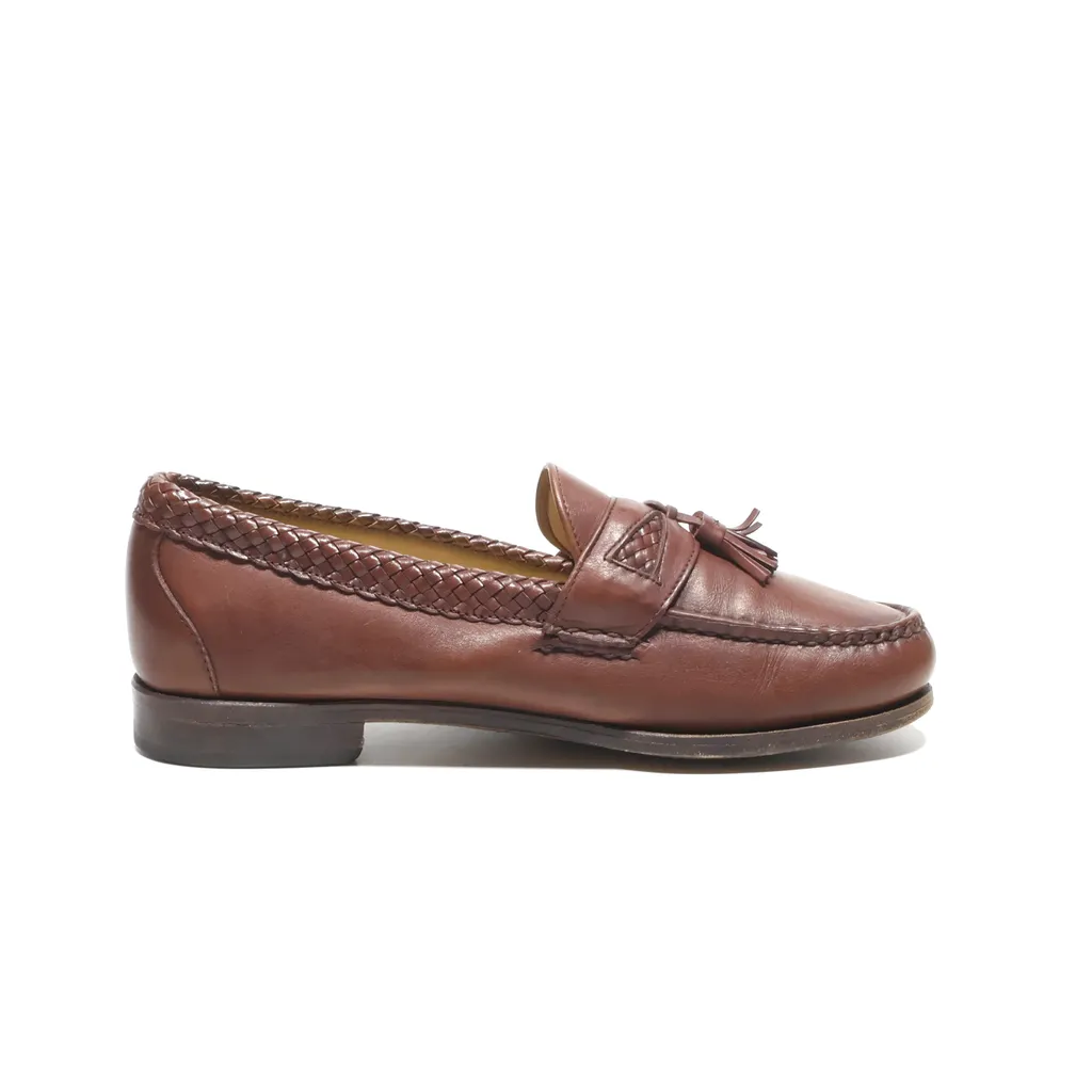 Allen Edmonds Maxfield Tassel Loafers Leather Brown Color For Men