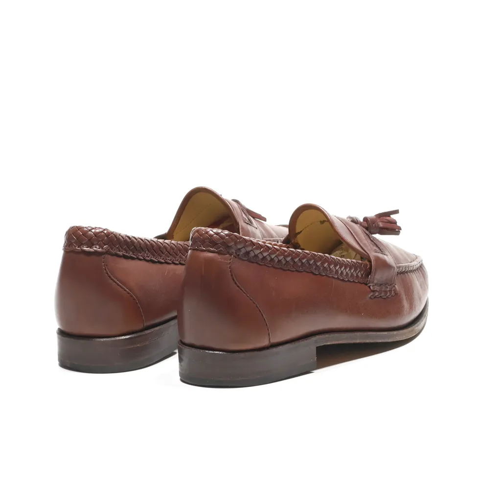 Allen Edmonds Maxfield Tassel Loafers Leather Brown Color For Men