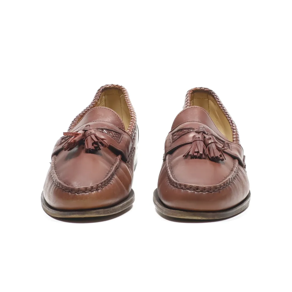 Allen Edmonds Maxfield Tassel Loafers Leather Brown Color For Men