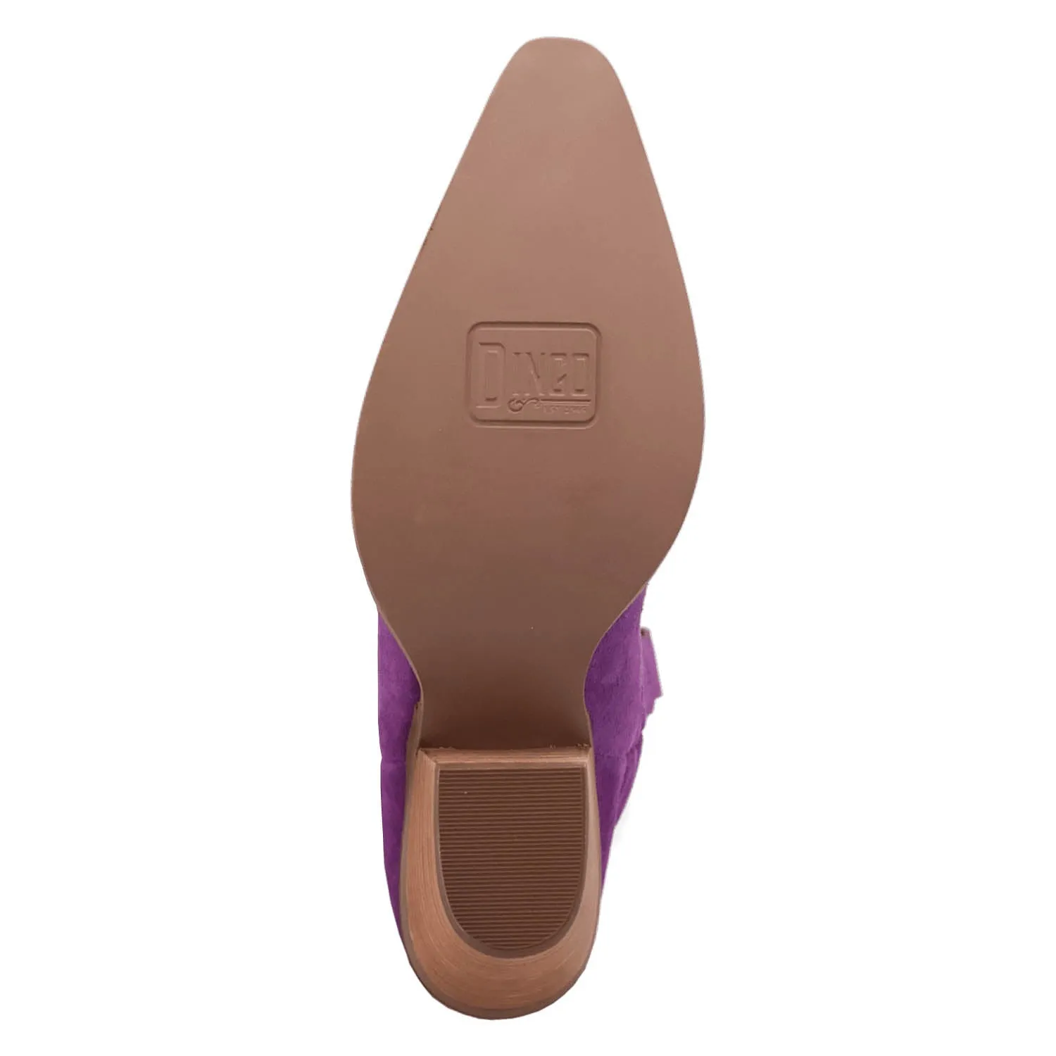Dingo Womens Super Star Purple Suede Cowboy Boots