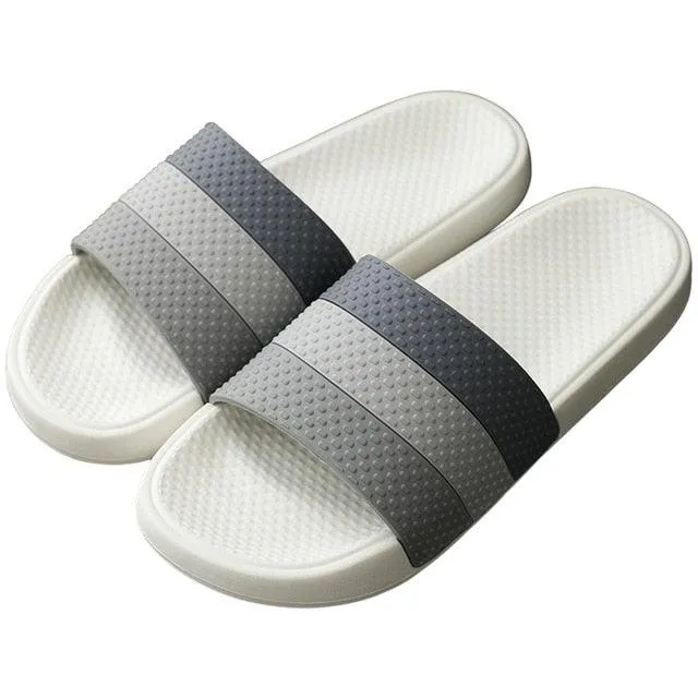 Dual Tone Striped Slippers – Comfort for Everyday Wear