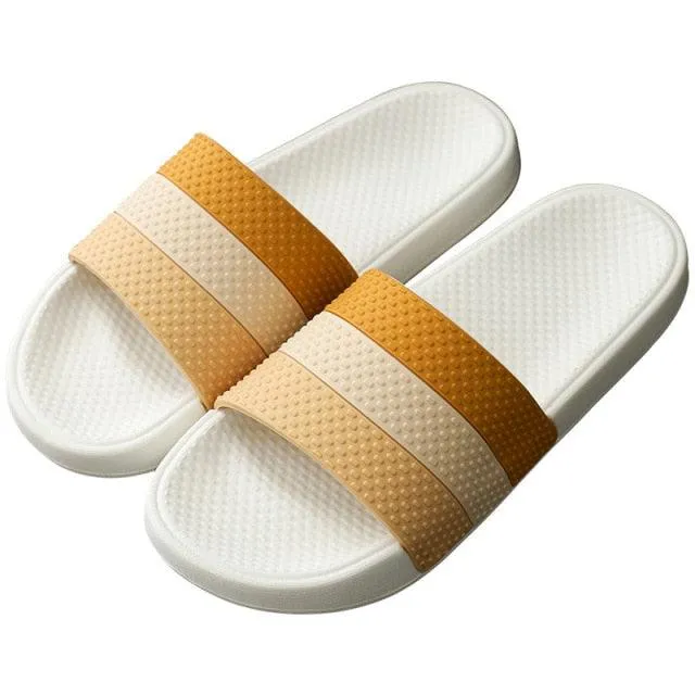 Dual Tone Striped Slippers – Comfort for Everyday Wear