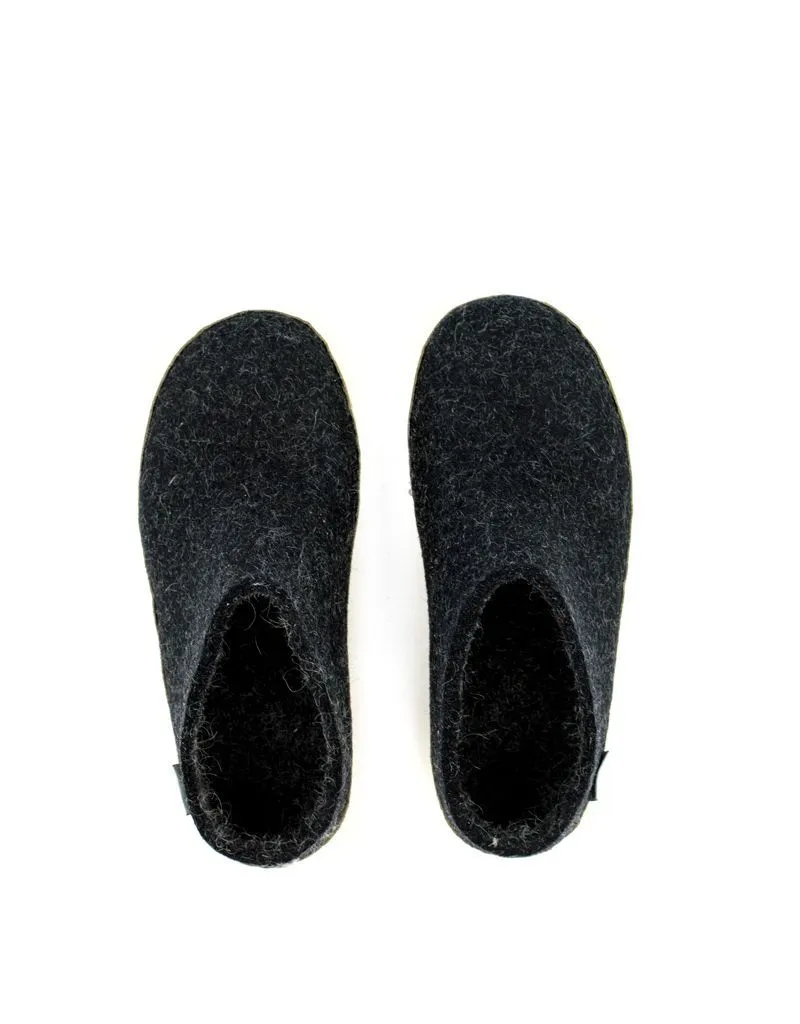 Glerups — Slip-on Suede Sole - Charcoal