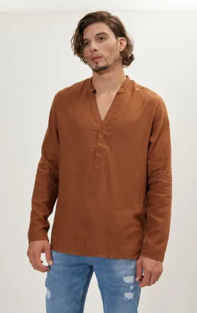 Linen Shirt - Brown