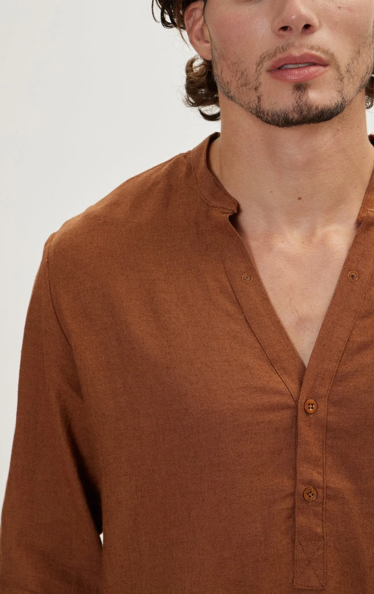 Linen Shirt - Brown