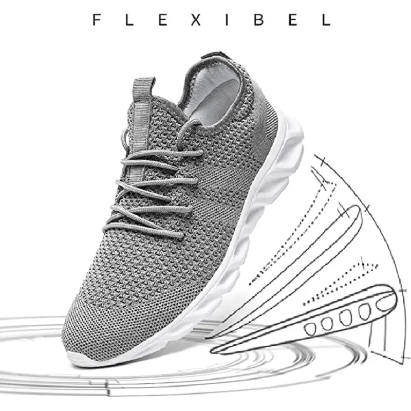 Men Black Breathable Running Shoes