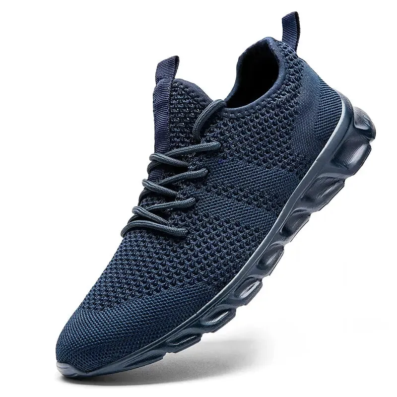 Men Black Breathable Running Shoes
