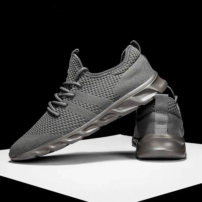 Men Black Breathable Running Shoes