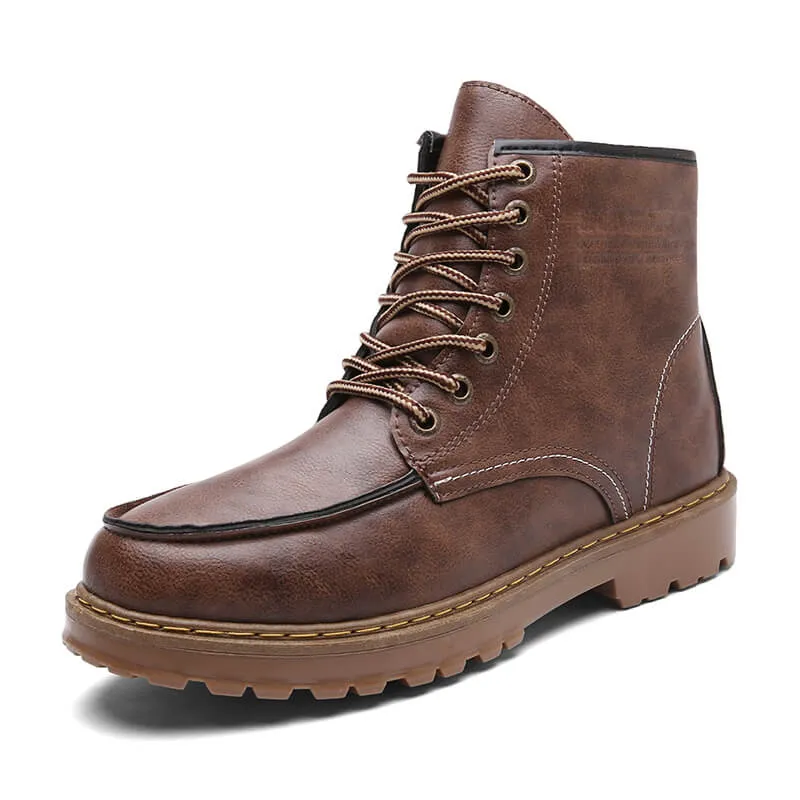 Men's Martin Boots Retro Casual Ankle Boots Tooling Shoes Boots Rubber Sole