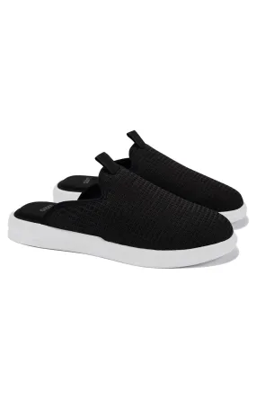 Pelli Waffle Slippers   Jet Black/Lily White