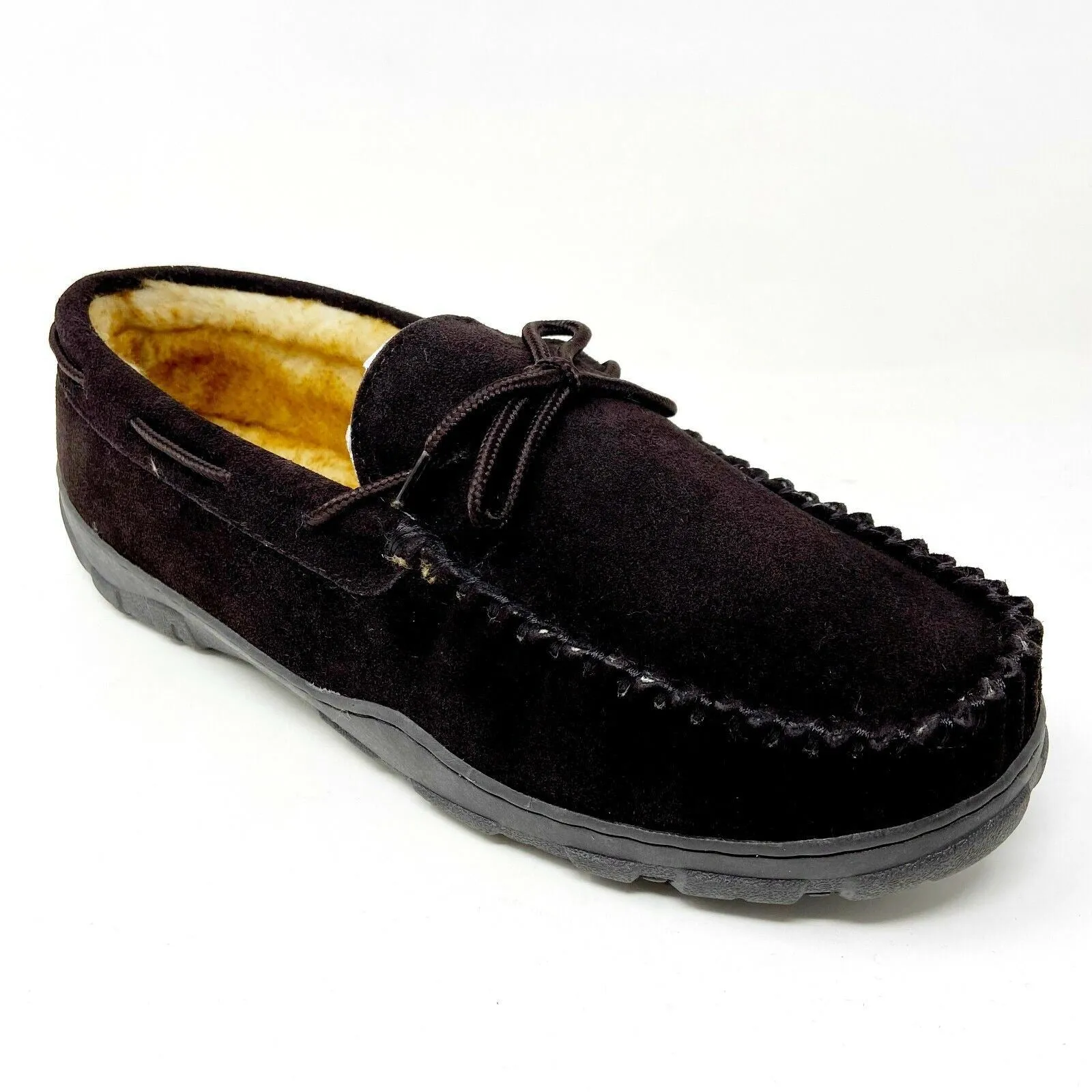 Tamarac Mens Utah Rootbeer Cowhide Comfort Slip On Comfort Slippers